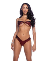 Roma Costume Stripper Shimmer Low Waist Cheeky Shorts
