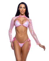 Roma Costume Stripper 2PC Sequin Bikini Tie Set