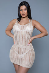Be Wicked Josephine Mini Dress Nude