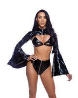 Roma Costume Stripper 2PC High-Waisted Vinyl Short Set