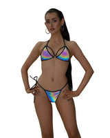 Roma Costume Stripper 2PC Reflective Bikini Tie Set