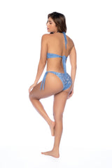 Mapale Resort Swim Two Piece Swimsuit Western Denim Print-Rebel Romance