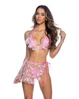 Roma Costume Stripper Butterfly & Sequin Tie Skirt