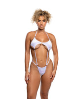 Roma Dancewear Stripper Sexy Holo Dot Velvet Body Sling with Rings