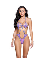 Roma Dancewear Stripper Sexy Mini Sparkle Velvet 5-Ring Bodysuit