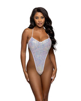 Roma Dancewear Stripper Sexy Sequin Net String-Back Bodysuit