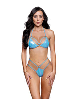 Roma Dancewear Stripper Sexy Iridescent Foil Ring Bikini Set