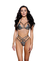 Roma Dancewear Stripper Sexy Holographic Weave Bikini Set