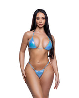 Roma Dancewear Stripper Sexy Iridescent Foil Ring Bikini Set