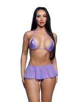 Roma Dancewear Stripper Sexy Mesh Flutter Skirt