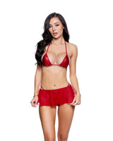 Roma Dancewear Stripper Sexy Mesh Flutter Skirt