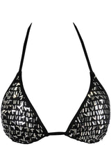 Axami 12131 Luxury Shimmer Sequins Triangle Bikini Top