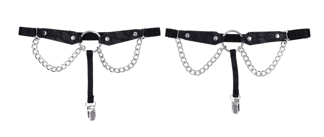 Sex & Mischief Chain Lace Garters