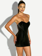 Rider Vinyl Bustier Dress