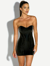Rider Vinyl Bustier Dress