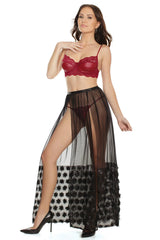Coquette Queen Flower Kissed Skirt Black