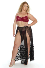 Coquette Queen Flower Kissed Skirt Black