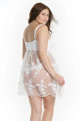 Coquette Queen Petal Perfection Babydoll White