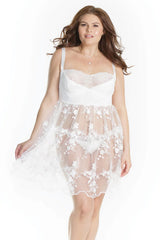Coquette Queen Petal Perfection Babydoll White