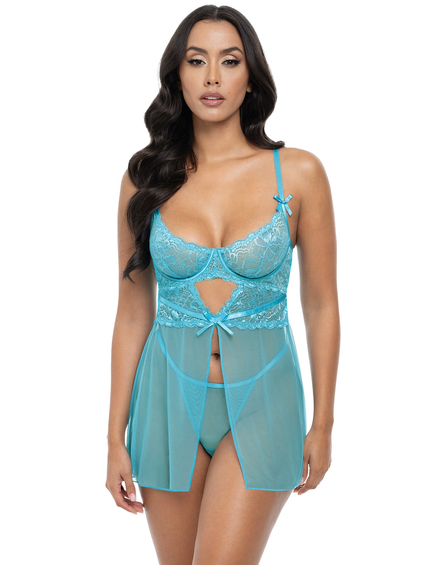 Oh la la Cheri Emma Flyaway Babydoll Beach Blue