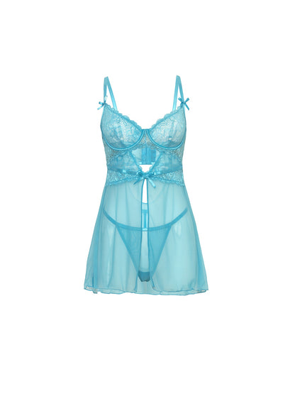 Oh la la Cheri Emma Flyaway Babydoll Beach Blue