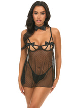 Open Cup Bows Kimia Babydoll