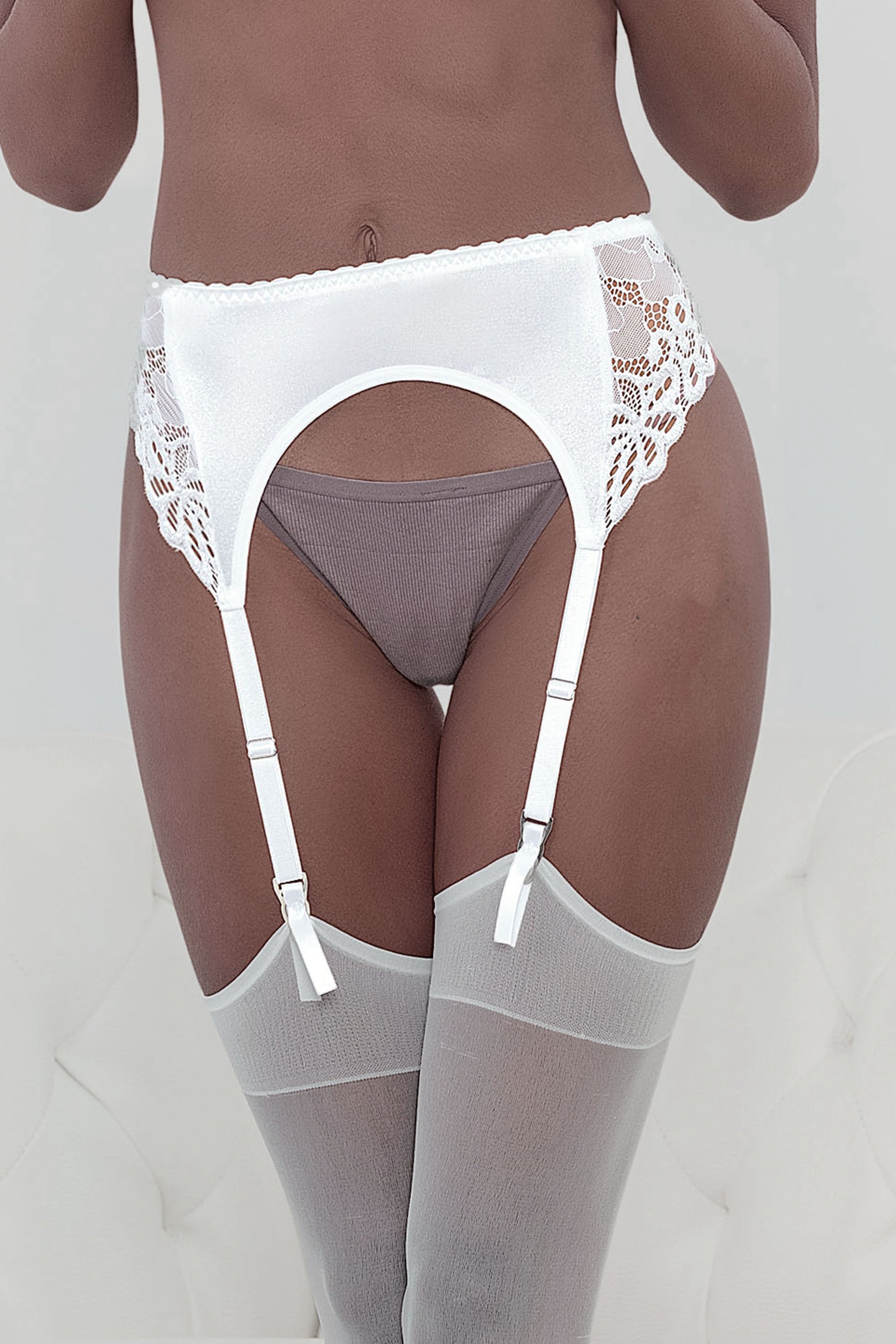 Escante Satin & Lace Garter Belt Select Color