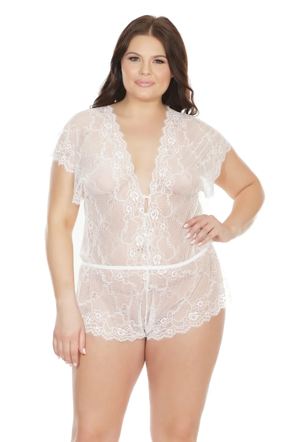 Coquette Queen C'est Chic Romper White