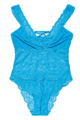 Coquette Queen Beach Breeze Teddy Crotchless Blue