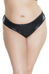 Coquette Queen Charming Cheeks Thong Black