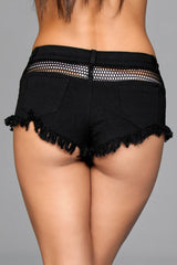 BeWicked Such a Catch Denim Shorts Black