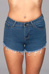 Be Wicked Zip Me Up Denim Shorts Blue