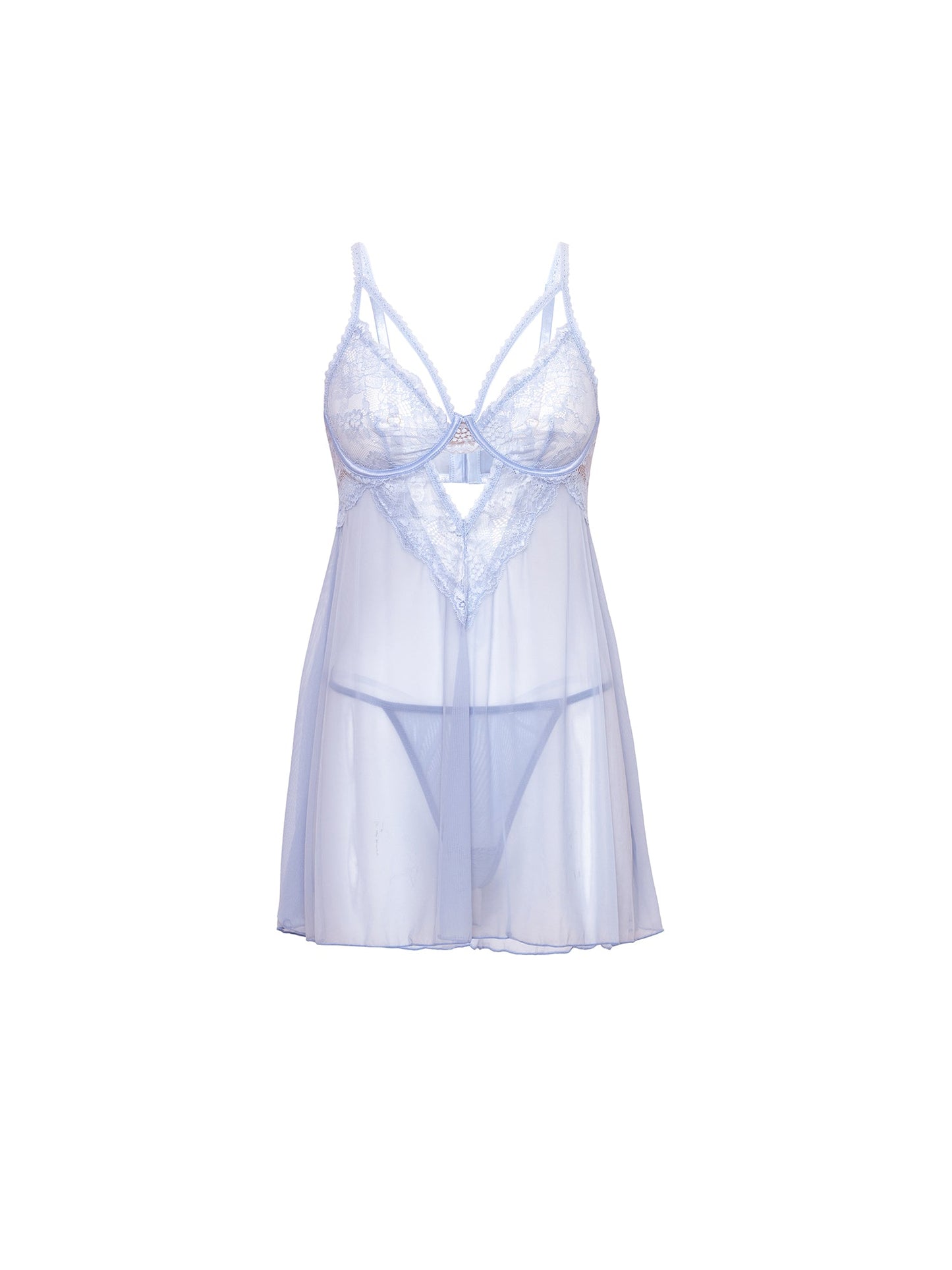 Oh la la Cheri Elsie Sheer Babydoll Brunnera Blue