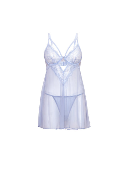 Oh la la Cheri Elsie Sheer Babydoll Brunnera Blue