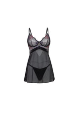 Oh la la Cheri Queen Leanna Babydoll Exotic Daydream/Black