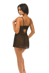 Oh la la Cheri Leanna Babydoll Exotic Daydream/Black