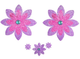 Neva Nude Shimmering Blossom Glitter Pasties - Violet