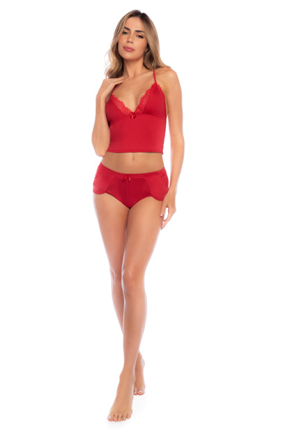 Mapale Lounge 7593 Two Piece Pajama Set Red