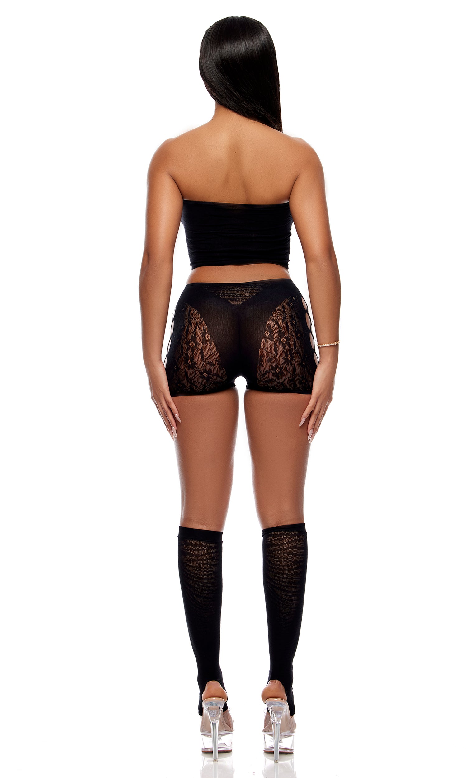 Forplay Lingerie Queen Cross Your Mind Top and Briefs Bodystocking Lingerie Set