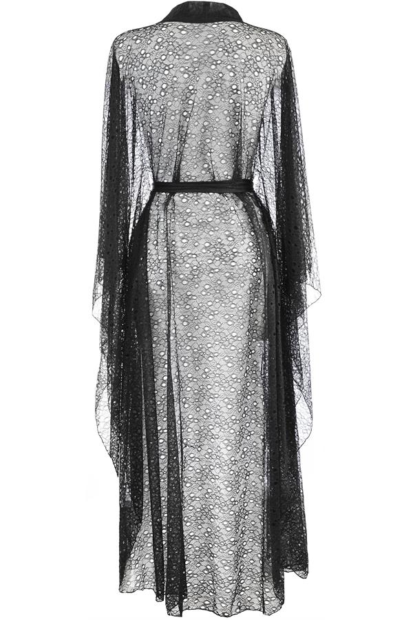 Axami 10510 Black Panther Lace Robe