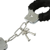 Sex & Mischief Furry Handcuffs - Black