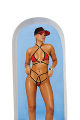 Elegant Moments Red 2 Piece Swimwear Set
