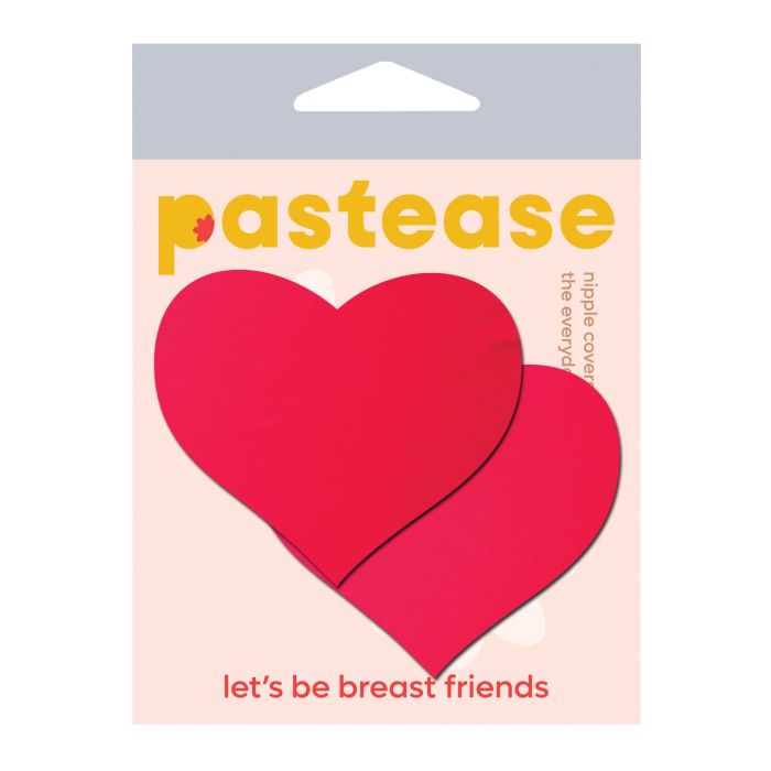 Pastease Basic Heart Black Light Reactive - Neon Red