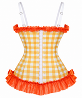 Daisy Corsets Lavish Orange Ruffle Sweetheart Bustier Corset