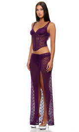 Forplay Feel Me Textured Lace Bustier Lingerie Set