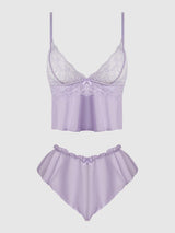 House of Desire Vivienne Cami and Tap Short Set Lavender 1X/2X
