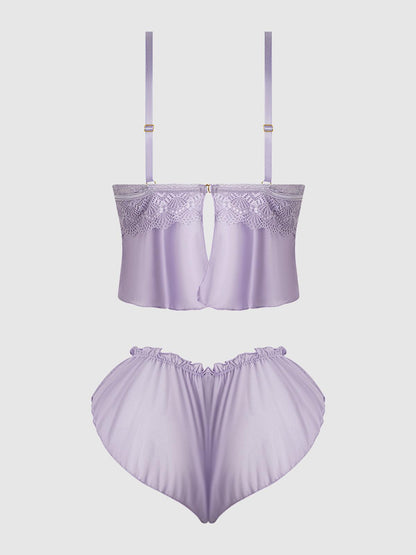 House of Desire Vivienne Cami and Tap Short Set Lavender 1X/2X