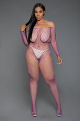 BeWicked Catch Me Bodystocking Purple