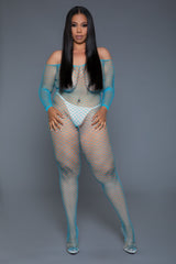 BeWicked Catch Me Bodystocking Turquoise