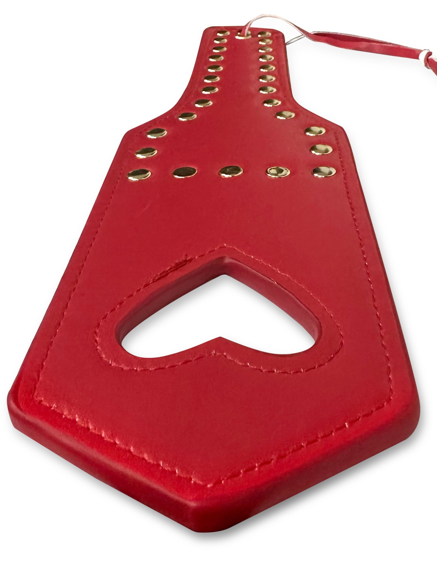 Mapale Premium Faux Leather Open Heart Lingerie Accessory Red